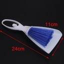 1Set Brush Dustpan For Car Cleaning Detailing Brush Dashboard Air Outlet Wheel Blue Angel Brush Car Body Seat Gap Cleaning Tools