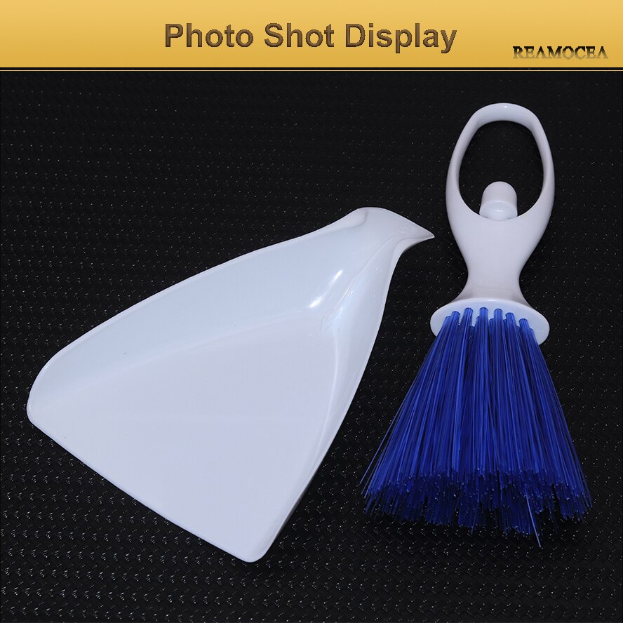 1Set Brush Dustpan For Car Cleaning Detailing Brush Dashboard Air Outlet Wheel Blue Angel Brush Car Body Seat Gap Cleaning Tools