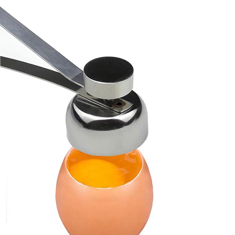Stainless Steel Egg Topper Cutter Metal Egg Scissors Boiled Raw Egg Opener