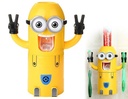 Cartoon toothbrush holder children's mouthwash cup toothpaste squeezer creative wall-mounted dustproof mouthwash cup set
