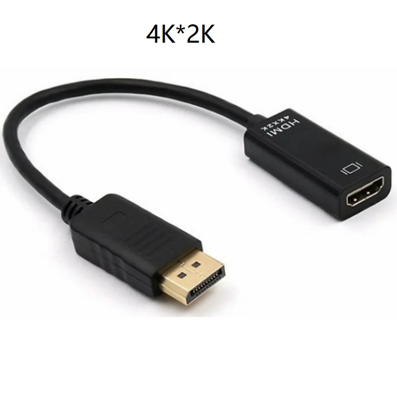 DP to HDMI Adapter Converter 4K 1080P Male to Female DisplayPort to HDMI-Compatible Video Audio Adapter Cable for PC TV Laptop