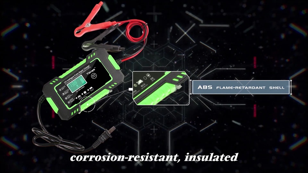 Full Automatic Car Battery Charger 12V 6A Digital Display Battery Charger Power Pulse Repair Chargers