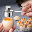 Stainless Steel Egg Topper Cutter Metal Egg Scissors Boiled Raw Egg Opener