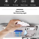 Car sun visor storage multi-function car glasses clip holder storage bag card bag car card clip document clip
