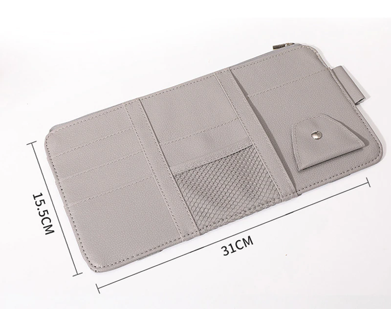 Car sun visor storage multi-function car glasses clip holder storage bag card bag car card clip document clip