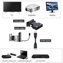 Full HD 1080P Female HDMI-compatible to Male VGA Converter with Audio Cable