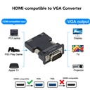 Full HD 1080P Female HDMI-compatible to Male VGA Converter with Audio Cable