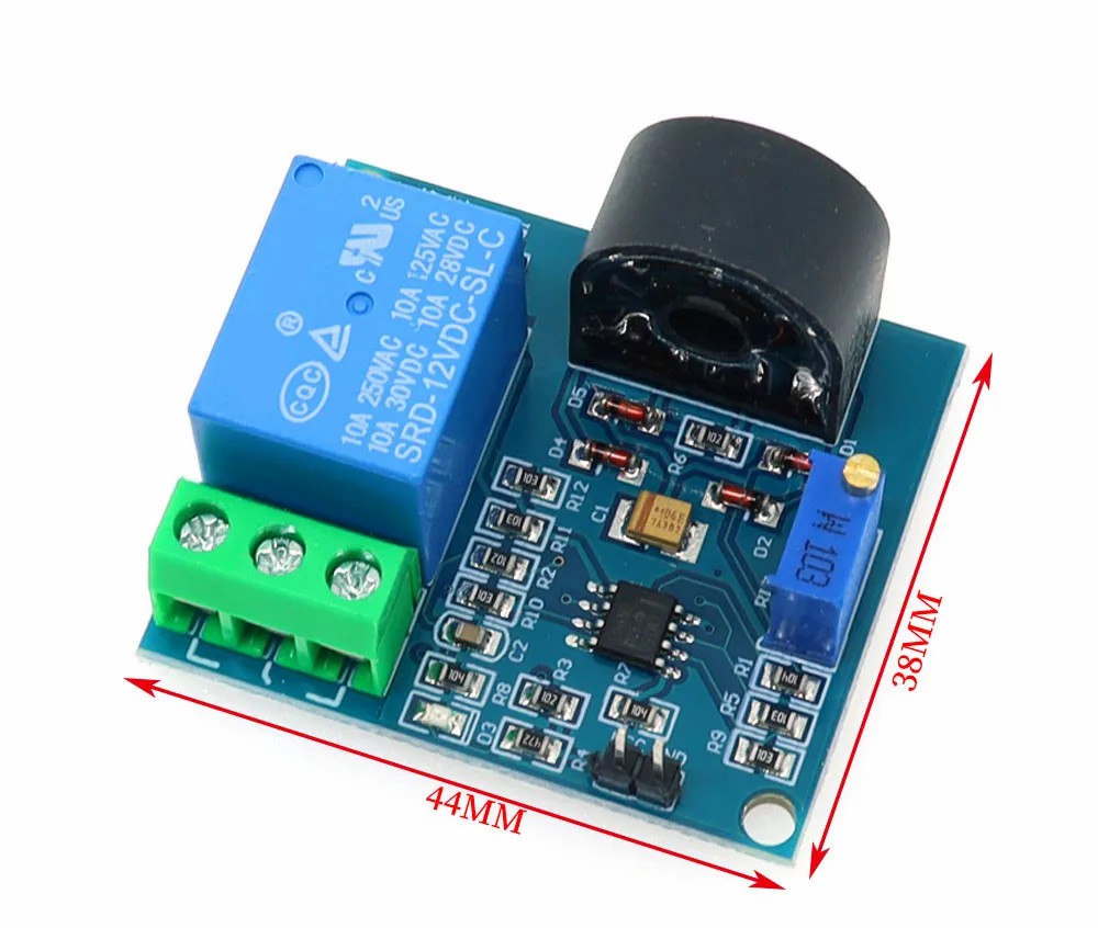 DC 5V 12V 24V AC Current Detection Sensor Module Protection Relay Module 5A Over-Current Signal Switch Output