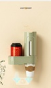 Disposable cup holder water dispenser cup holder punch-free paper cup holder wall-mounted dust-proof storage rack