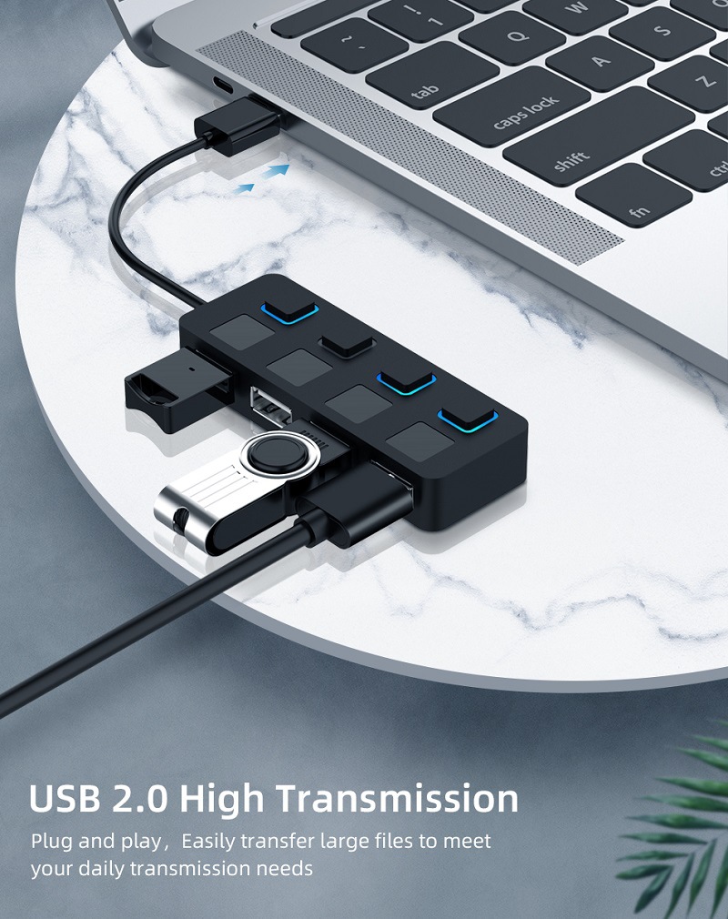 4 in 1 USB2.0 HUB Multi USB Splitter 4 Port Extender