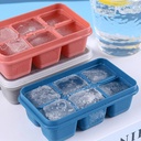 6 Grid Food Grade Ice Cube Maker Mold With Lid (3 pcs)