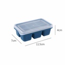 6 Grid Food Grade Ice Cube Maker Mold With Lid (3 pcs)