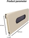 Car Visor Tissue Holder Box Mask Holder Towel Premium Leather PU Car Sun Visor Interior Storage