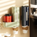 Disposable cup holder water dispenser cup holder punch-free paper cup holder wall-mounted dust-proof storage rack
