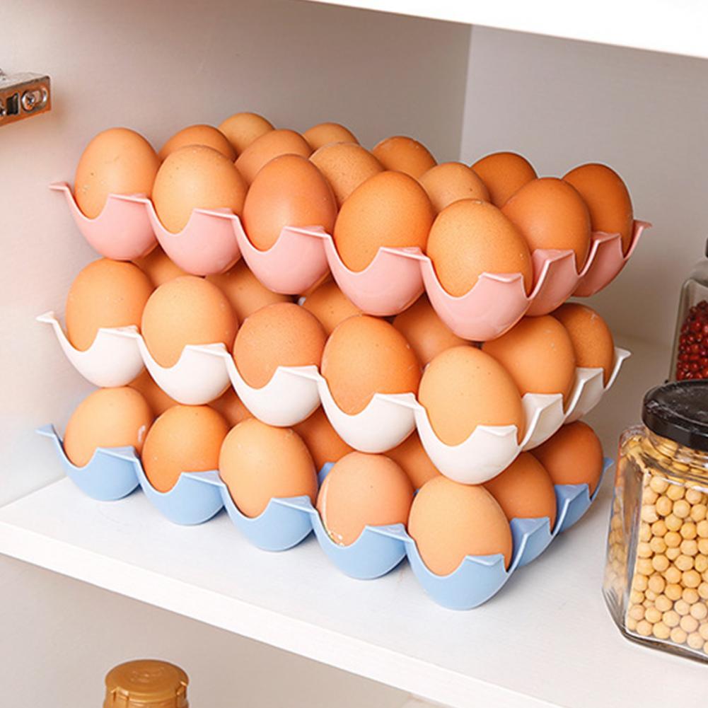 15 Grid Egg Storage Box Plastic Refrigerator Storage Egg Container Boxes Eggs Shelf Case Organizer