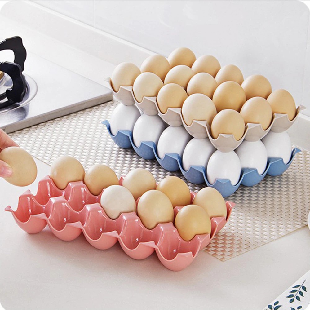 15 Grid Egg Storage Box Plastic Refrigerator Storage Egg Container Boxes Eggs Shelf Case Organizer