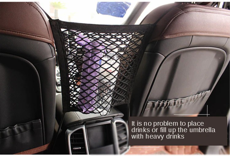 Car Seat Nylon Elastic Mesh Net Storage Pocket Bag Holder Back Rear Trunk Organizer