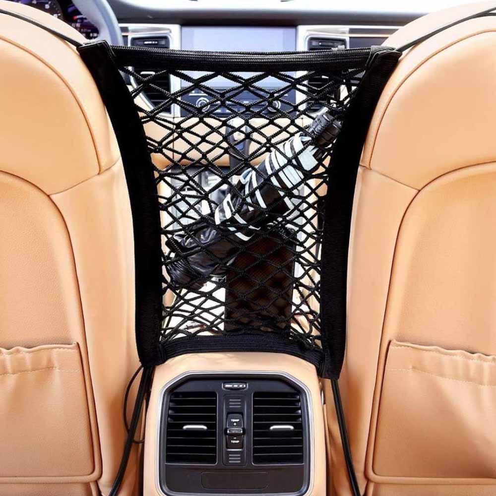 Car Seat Nylon Elastic Mesh Net Storage Pocket Bag Holder Back Rear Trunk Organizer