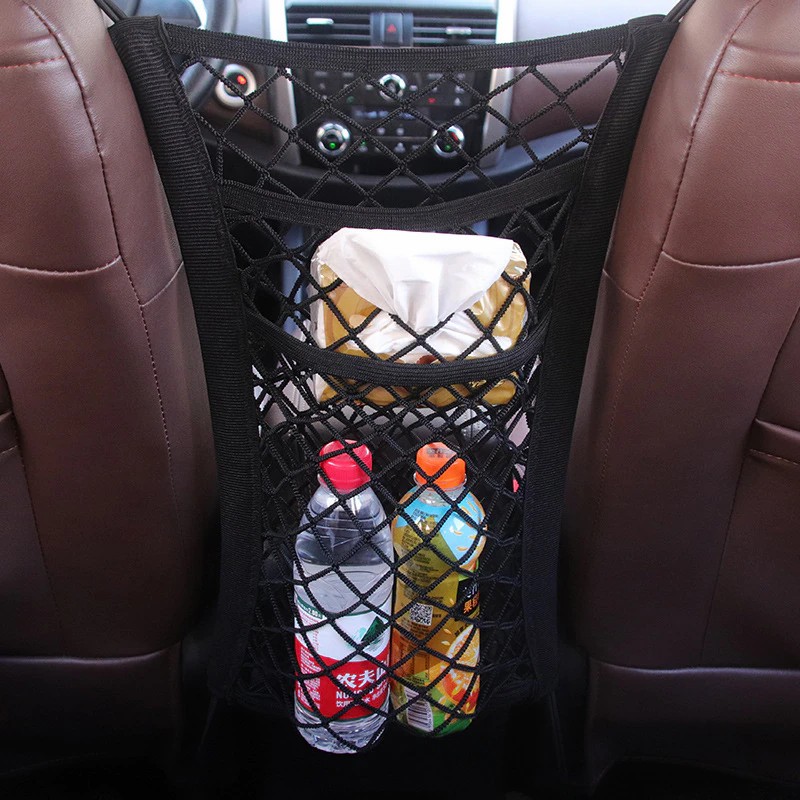 Car Seat Nylon Elastic Mesh Net Storage Pocket Bag Holder Back Rear Trunk Organizer