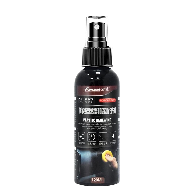 120ML Car Cleaning Agent Plastic Parts Wax Automotive Interior Maintenance Instrument Panel Retreading Leather Retreading Agent