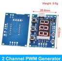 DC 5-30V Micro USB 5V Power Independent PWM Generator 2 Channel Dual Way Digital LED Duty Cycle Pulse Frequency Board Module