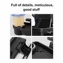 Universal Car Headrest Drink Holder Stand Foldable Rear Seat Table Tray Organizer