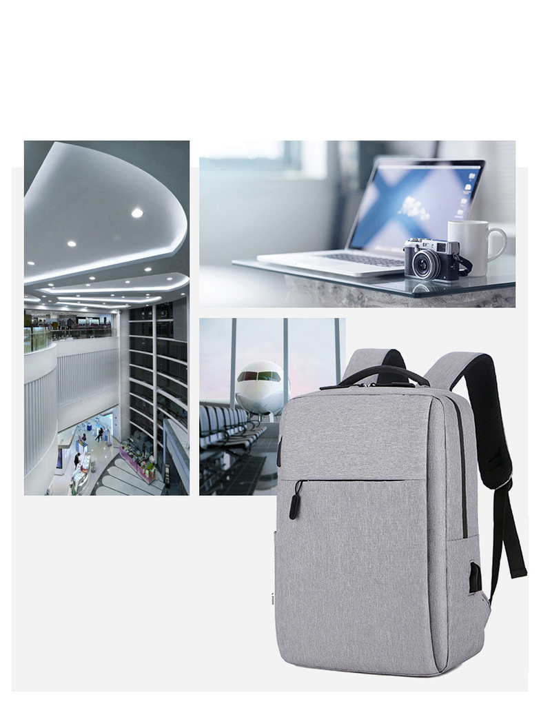 men and women business function multi-computer bags usb simple and beautiful backpack  good quality.