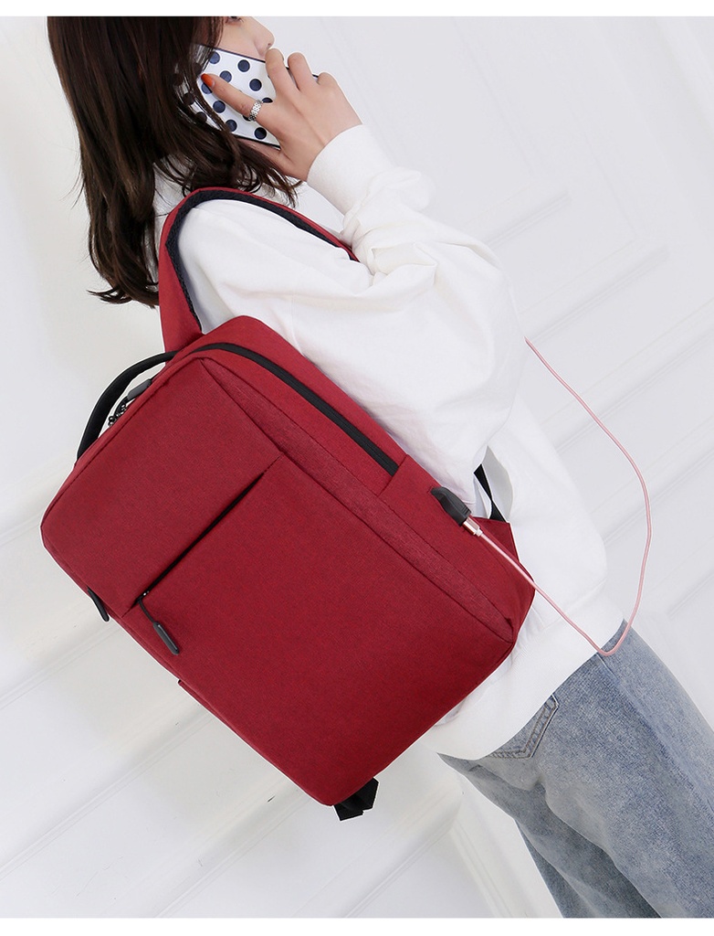 men and women business function multi-computer bags usb simple and beautiful backpack  good quality.