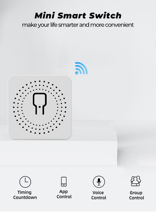 16A WIFI on-off device concealed hidden intelligent voice APP control switch mini WIFI on-off device