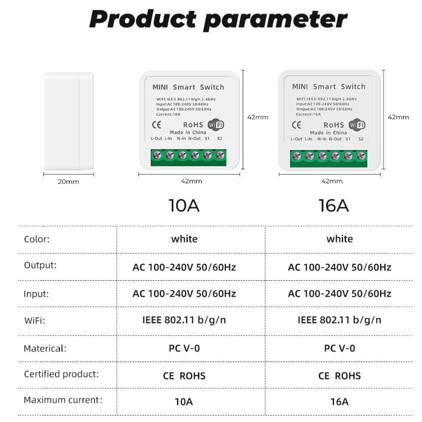 16A WIFI on-off device concealed hidden intelligent voice APP control switch mini WIFI on-off device