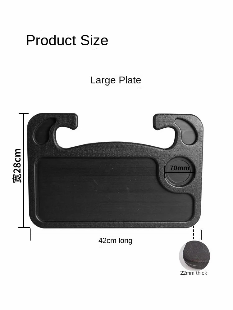 Portable Car Steering Wheel Dining Table Holder Double Side Car Laptop Computer Desk Mount Stand