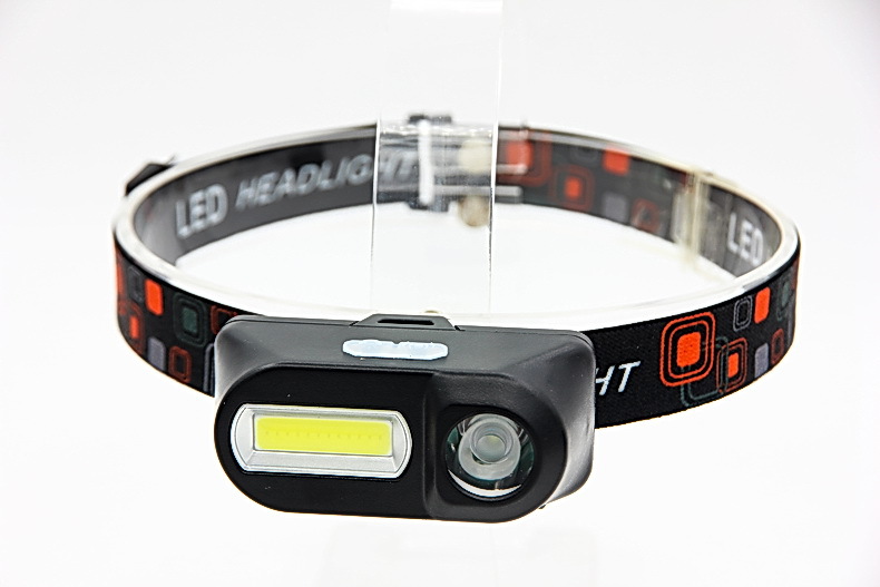 Double Light Rechargeable Induction Sensor Headlight Power by 18650 Battery