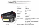 Double Light Rechargeable Induction Sensor Headlight Power by 18650 Battery