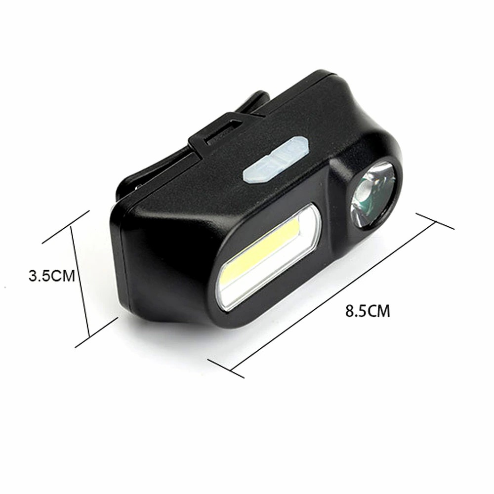 Double Light Rechargeable Induction Sensor Headlight Power by 18650 Battery