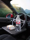 Portable Car Steering Wheel Dining Table Holder Double Side Car Laptop Computer Desk Mount Stand