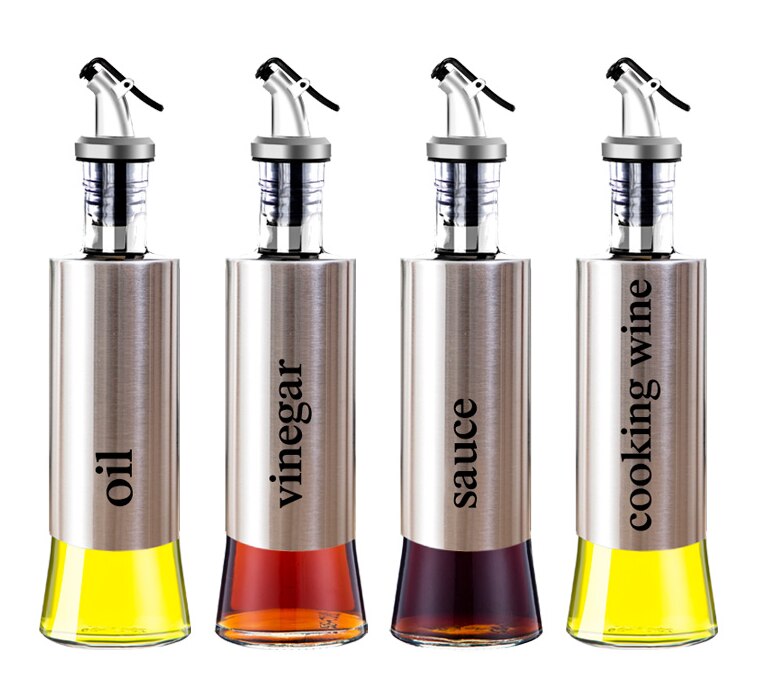 Leak-proof Kitchen glass oil vinegar soy sauce bottle (300ml)