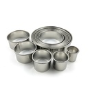 Stainless Steel Mousse Ring 12-piece Round Cake Mold Doughnut Fondant Biscuit Mold Baking Tools