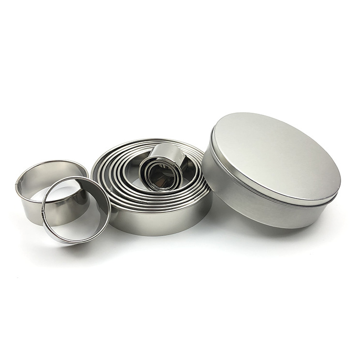 Stainless Steel Mousse Ring 12-piece Round Cake Mold Doughnut Fondant Biscuit Mold Baking Tools