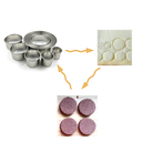 Stainless Steel Mousse Ring 12-piece Round Cake Mold Doughnut Fondant Biscuit Mold Baking Tools
