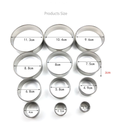 Stainless Steel Mousse Ring 12-piece Round Cake Mold Doughnut Fondant Biscuit Mold Baking Tools