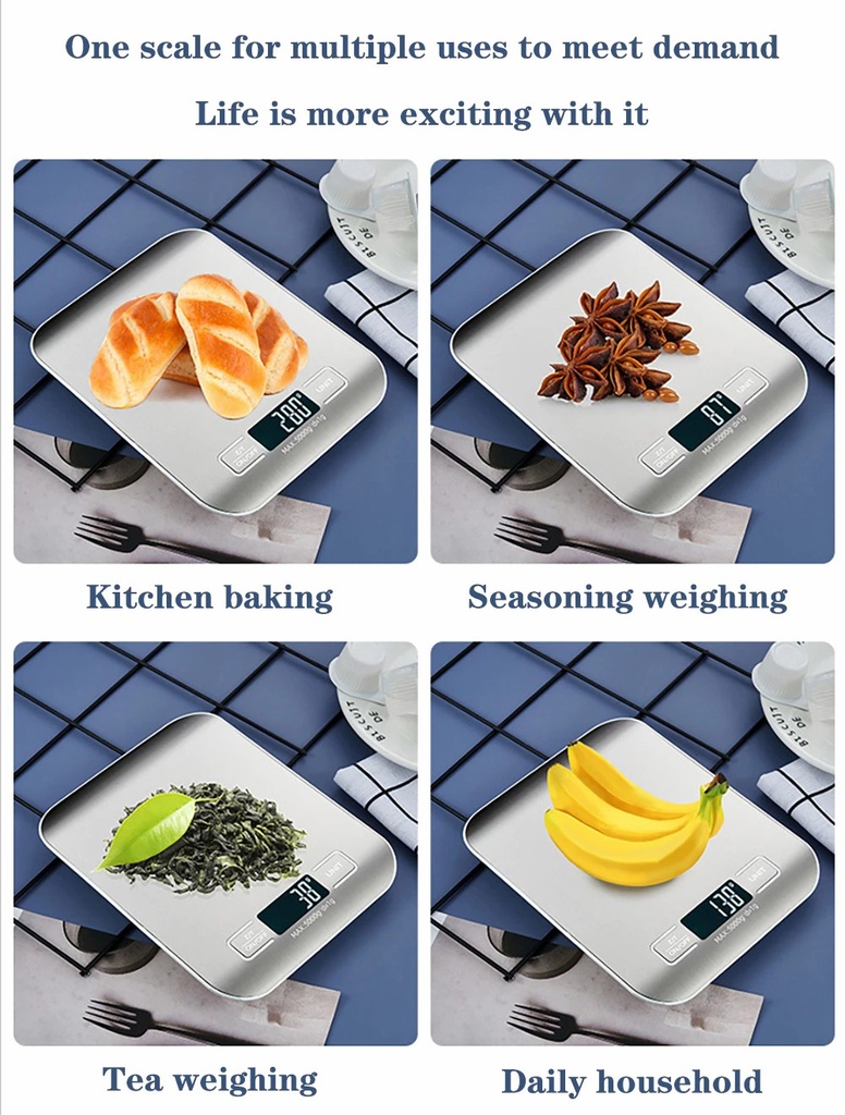 Kitchen Scale Stainless Steel Weighing Scale