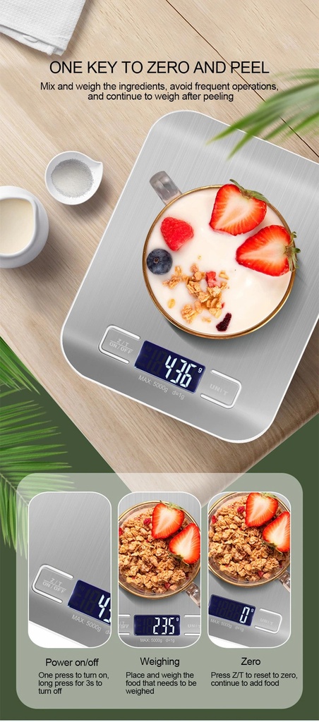 Kitchen Scale Stainless Steel Weighing Scale