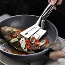 Stainless Steel Frying Shovel Clip Multifunctional Steak BBQ Tongs Frying Fish Spatula Clip Bread Clip
