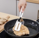Stainless Steel Frying Shovel Clip Multifunctional Steak BBQ Tongs Frying Fish Spatula Clip Bread Clip