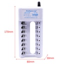 8 Slot Quick Battery Charger With High-Speed Indicator Light Smart Adapter For 1.2V AA AAA Ni-MH Ni-CD Rechargeable Battery