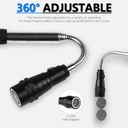 Flexible Flashlight Torch Lamp 3LED 360 Degree LEDs Flashlights Magnetic Head Telescopic Pick Up Tool Torch Lamps