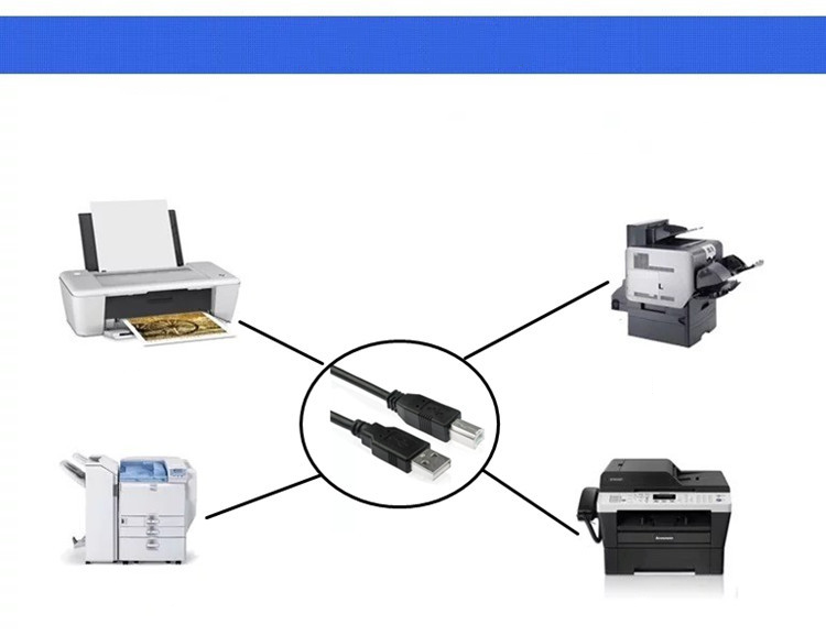 USB High Speed 2.0 A To B Male Cable Printer Cord 1.5m