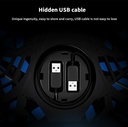 2 USB Ports Laptop Cooling Pad 4 Fans Laptop Cooler Pad Adjustable Speed Cooling Pad Notebook Stand Cooler for 14-17 Inch