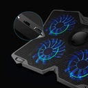 2 USB Ports Laptop Cooling Pad 4 Fans Laptop Cooler Pad Adjustable Speed Cooling Pad Notebook Stand Cooler for 14-17 Inch