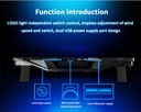2 USB Ports Laptop Cooling Pad 4 Fans Laptop Cooler Pad Adjustable Speed Cooling Pad Notebook Stand Cooler for 14-17 Inch